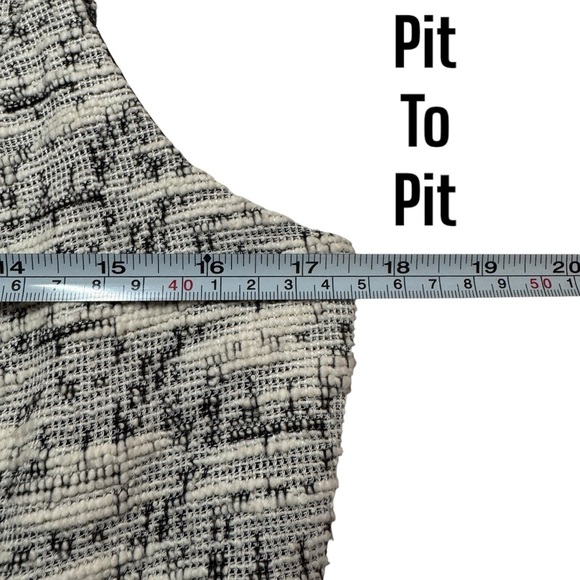 NWT Loft Boucle Tweed Ivory black sleeveless dress women’s 8 P career dressy - Picture 11 of 15